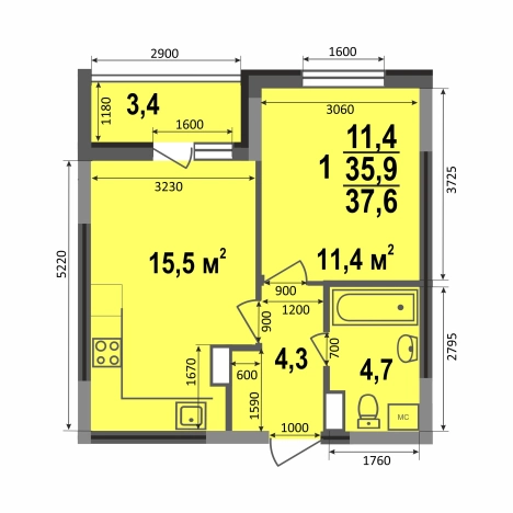Купить квартиру в новостройках на улице Смоленская в Владимире. Вариант № 146147, 0, площадь -  квм, цена 4107800 рублей