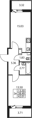 Купить двухкомнатную квартиру в ЖК Полис ЛАВрики в Мурине. Вариант № 7267353, 0, площадь -  квм, цена 7630888 рублей