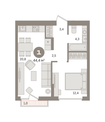 Купить квартиру в ЖК Первый квартал. Вторая очередь в Московской области. Вариант № 8555433, 0, площадь -  квм, цена 8690000 рублей