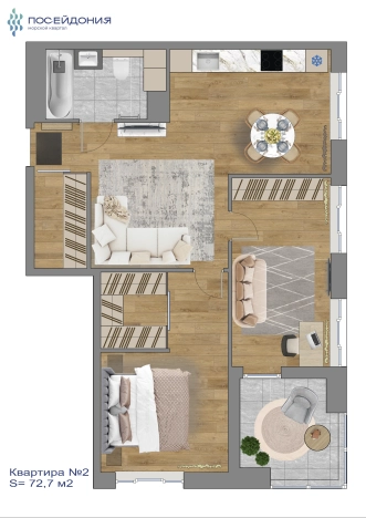 Купить трехкомнатную квартиру в Приморском крае. Вариант № 4120631, 1, площадь -  квм, цена 15712909 рублей