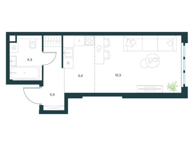 Купить Студию в ЖК Level Южнопортовая в Москве. Вариант № 6938402, 0, площадь -  квм, цена 25227662 рублей