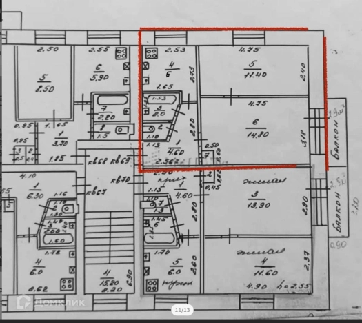 Купить двухкомнатную квартиру в районе Центральный в Калининграде. Вариант № 276015, 12, площадь -  квм, цена 4200000 рублей