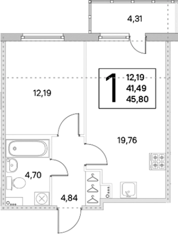 Купить двухкомнатную квартиру у метро Проспект Большевиков в Ленинградской области. Вариант № 8488033, 0, площадь -  квм, цена 6737976 рублей