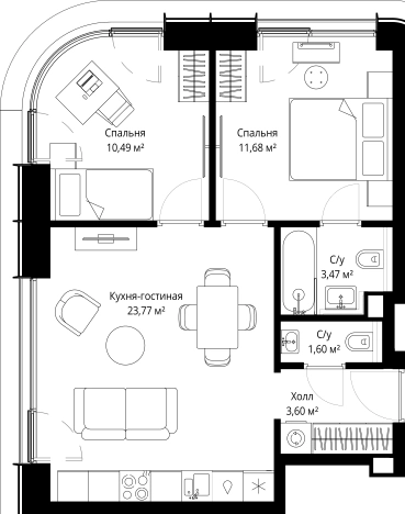 Купить квартиру в новостройках в районе Покровское-Стрешнево в Москве. Вариант № 144120, 0, площадь -  квм, цена 26123929 рублей
