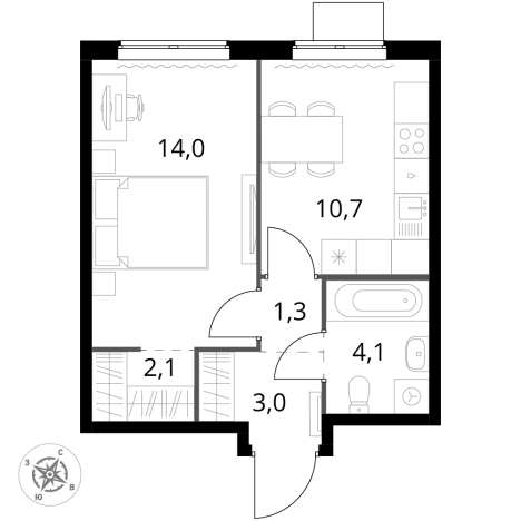 Купить однокомнатную квартиру у метро Щелковская в Москве. Вариант № 9714757, 0, площадь -  квм, цена 19888000 рублей