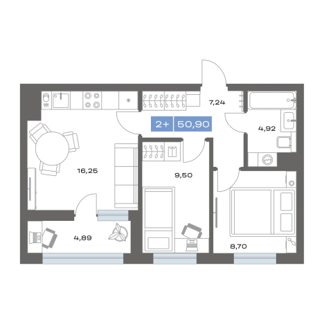 Купить квартиру в новостройках в ЖК "Пятнашка" в Тобольске. Вариант № 101558, 0, площадь -  квм, цена 6015000 рублей