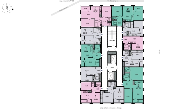 Купить квартиру в новостройках в районе Московский в Рязани. Вариант № 82752, 1, площадь -  квм, цена 3728275 рублей