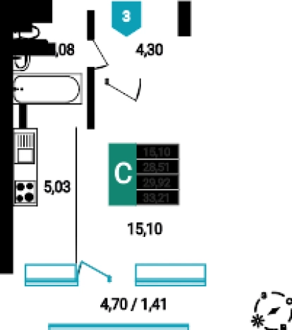 Купить квартиру в ЖК Красивый в Чите. Вариант № 160109, 0, площадь -  квм, цена 6095781 рублей