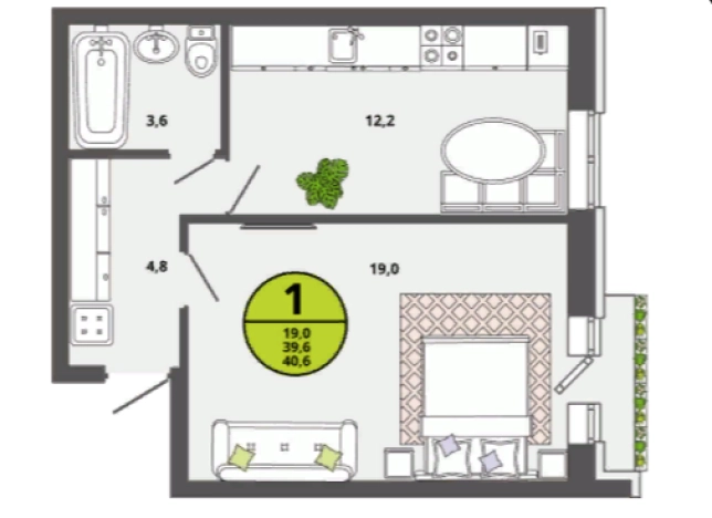 Купить квартиру в ЖК "Северная Мыза" в Тульской области. Вариант № 73641, 0, площадь -  квм, цена 3524400 рублей