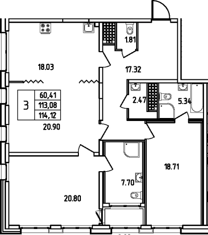 Купить многокомнатную квартиру на улице Типанова в Санкт-Петербурге. Вариант № 1892459, 0, площадь -  квм, цена 33541500 рублей