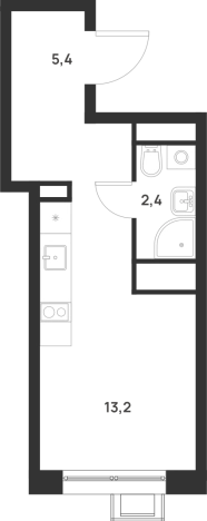Купить Студию на улице Разведчика Дейча в Москве. Вариант № 10012984, 0, площадь -  квм, цена 6692020 рублей