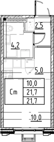 Купить квартиру в новостройках у метро Купчино в Санкт-Петербурге. Вариант № 7597665, 0, площадь -  квм, цена 5630216 рублей