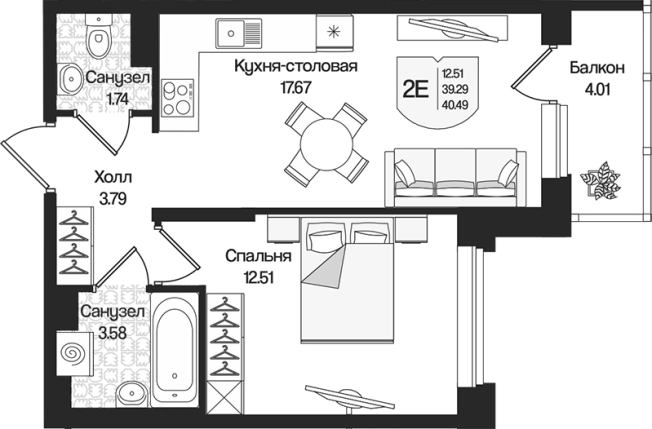 Купить квартиру у метро Парнас в Ленинградской области. Вариант № 9314071, 0, площадь -  квм, цена 9156468 рублей