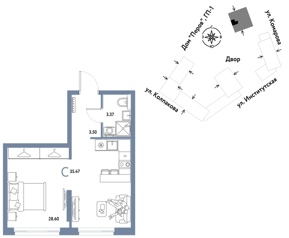 Купить квартиру в ЖК Страна.Парковая в Мытищах. Вариант № 10440573, 0, площадь -  квм, цена 15520000 рублей