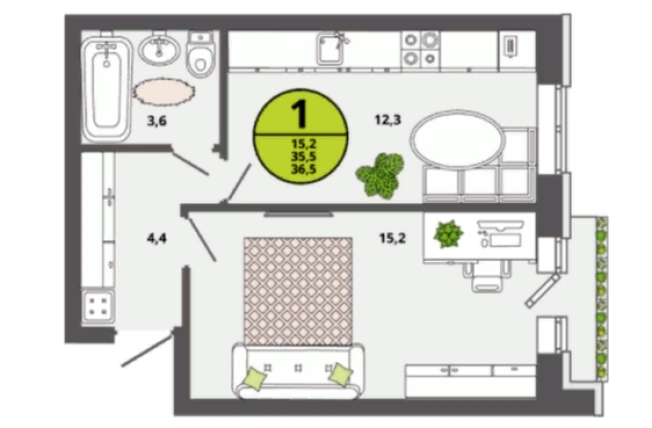 Купить квартиру в ЖК "Северная Мыза" в Тульской области. Вариант № 73646, 0, площадь -  квм, цена 3230500 рублей