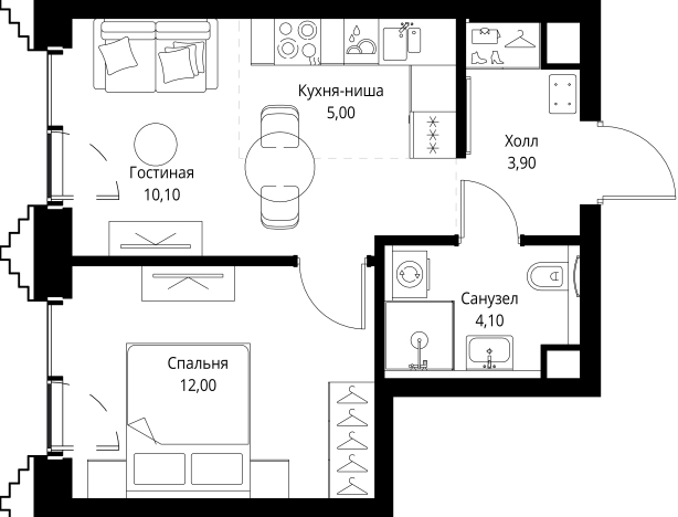 Купить однокомнатную квартиру в новостройках у метро Давыдково в Москве. Вариант № 10349491, 0, площадь -  квм, цена 24359400 рублей