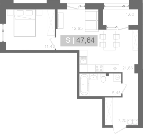 Купить двухкомнатную квартиру в ЖК ORO by Akvilon в Санкт-Петербурге. Вариант № 5564196, 0, площадь -  квм, цена 16452188 рублей