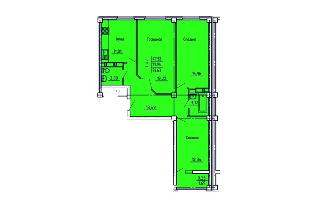 Купить квартиру на вторичке в ЖК Жилой комплекс "Арбековская застава" в Пензе. Вариант № 8918598, 0, площадь -  квм, цена 6171325 рублей