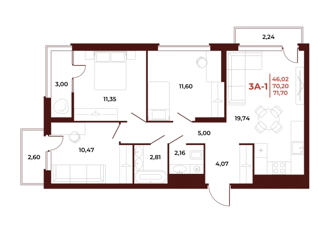 Купить квартиру в новостройках на улице Тернопольская в Пензе. Вариант № 2569573, 0, площадь -  квм, цена 8747400 рублей
