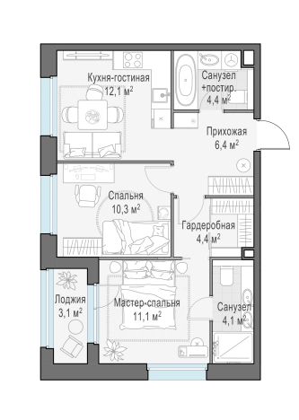 Купить квартиру в Мытищах. Вариант № 167243, 0, площадь -  квм, цена 12700000 рублей