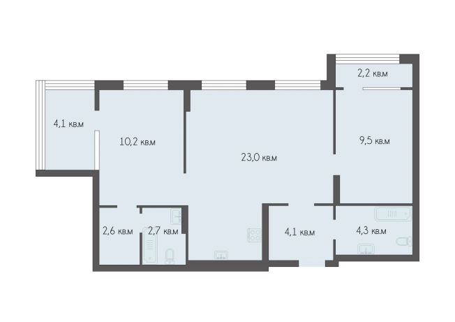 Купить двухкомнатную квартиру на улице Касимовское шоссе в Рязани. Вариант № 250464, 21, площадь -  квм, цена 7500000 рублей