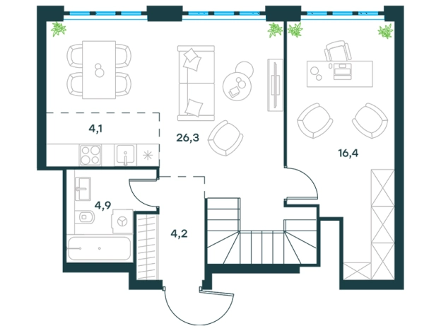 Купить четырехкомнатную квартиру в районе Печатники в Москве. Вариант № 140202, 0, площадь -  квм, цена 64588658 рублей