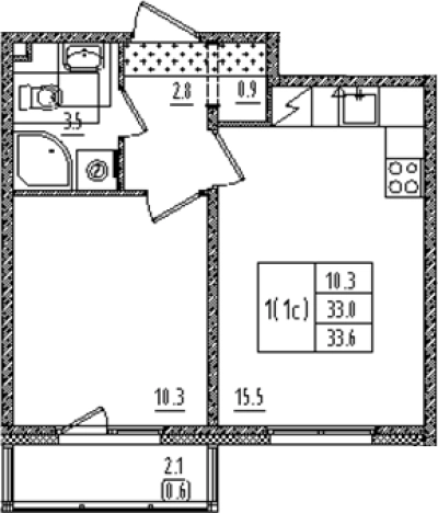 Купить квартиру в новостройках на улице Товарищеский проспект в Санкт-Петербурге. Вариант № 6609815, 0, площадь -  квм, цена 10351252 рублей