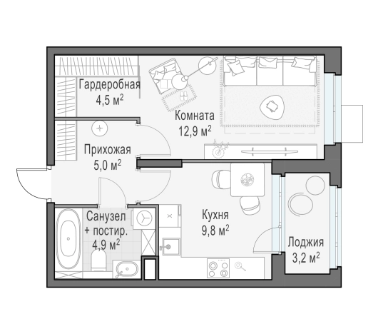 Купить квартиру в новостройках в ЖК Новое Медведково в Мытищах. Вариант № 131077, 0, площадь -  квм, цена 12550000 рублей