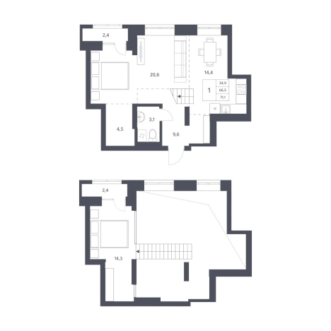 Купить однокомнатную квартиру в новостройках в Новосибирске. Вариант № 10057383, 0, площадь -  квм, цена 10640000 рублей