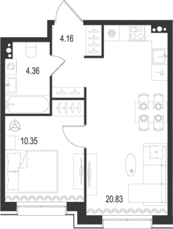 Купить квартиру в новостройках в ЖК Остров первых в Санкт-Петербурге. Вариант № 7260437, 0, площадь -  квм, цена 18848965 рублей