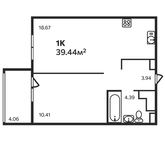 Купить однокомнатную квартиру в Выборге. Вариант № 7828127, 0, площадь -  квм, цена 5837120 рублей