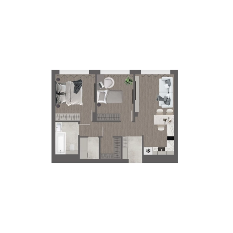 Купить двухкомнатную квартиру в новостройках в Приморском крае. Вариант № 4860129, 1, площадь - квм, цена 17049550 рублей