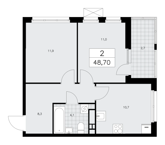 Купить двухкомнатную квартиру в ЖК Бунинские кварталы в Москве. Вариант № 2573320, 0, площадь -  квм, цена 20215170 рублей