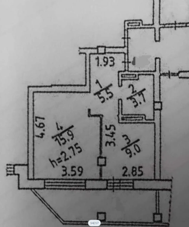 . Вариант № 8162399, 8, площадь - 34.7 квм, цена 4950000 рублей