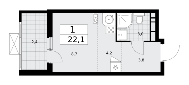 Купить однокомнатную квартиру в ЖК Бунинские кварталы в Москве. Вариант № 834105, 0, площадь -  квм, цена 11630125 рублей