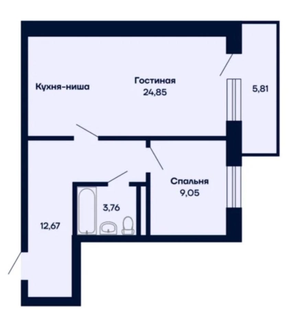 Купить однокомнатную квартиру на улице Норильская в Улан-Удэ. Вариант № 159595, 0, площадь -  квм, цена 6664960 рублей