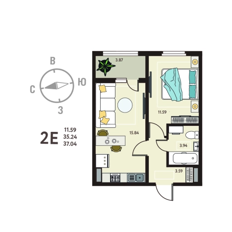 Купить квартиру на вторичке на улице Советская в Воронежской области. Вариант № 7806243, 0, площадь -  квм, цена 4167000 рублей