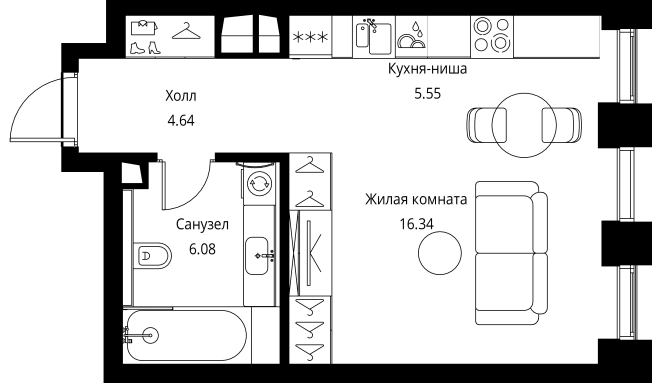 Купить Студию на вторичке на улице проезд Невельского в Москве. Вариант № 10608476, 0, площадь - квм, цена 18928996 рублей