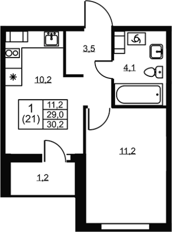 Купить квартиру в ЖК Ермак в Ленинградской области. Вариант № 6609778, 0, площадь -  квм, цена 4726000 рублей