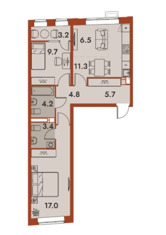 Купить квартиру в ЖК N1 Первый дом в Нижнем в Нижнем Новгороде. Вариант № 105174, 0, площадь -  квм, цена 11377364 рублей