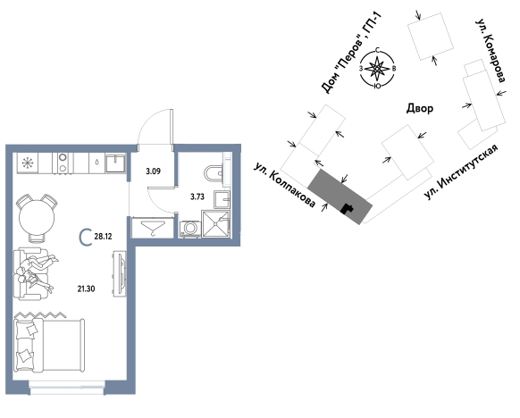 Купить квартиру в ЖК Страна.Парковая в Мытищах. Вариант № 10440818, 0, площадь -  квм, цена 11973333 рублей
