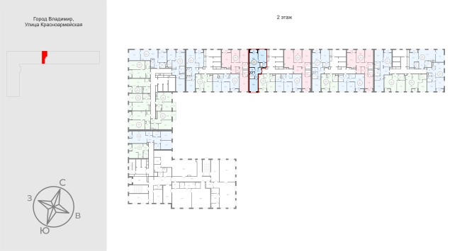 Купить двухкомнатную квартиру в новостройках в Владимирской области. Вариант № 9561842, 1, площадь -  квм, цена 8355600 рублей