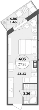 Купить Студию в новостройках у метро Лиговский проспект в Санкт-Петербурге. Вариант № 6855462, 0, площадь -  квм, цена 10623795 рублей