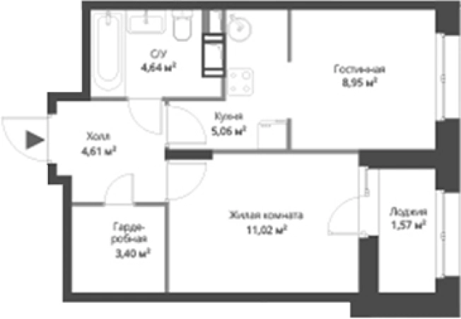 Купить двухкомнатную квартиру у метро Парнас в Сертолове. Вариант № 6057359, 0, площадь -  квм, цена 9020736 рублей