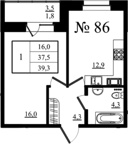 Купить квартиру в новостройках в Гатчине. Вариант № 7260202, 0, площадь -  квм, цена 6366600 рублей