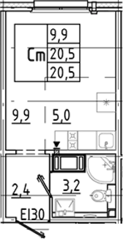 Купить Студию в новостройках в районе Красногвардейский в Санкт-Петербурге. Вариант № 8085551, 0, площадь - квм, цена 3667675 рублей