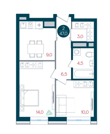 Купить двухкомнатную квартиру в ЖК Кантемировский в Москве. Вариант № 8922063, 0, площадь -  квм, цена 15101273 рублей