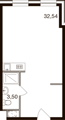 Купить Студию в Одинцове. Вариант № 158613, 0, площадь -  квм, цена 7173600 рублей