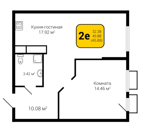 Купить однокомнатную квартиру в ЖК Z-town в Воронеже. Вариант № 133290, 0, площадь -  квм, цена 7810683 рублей