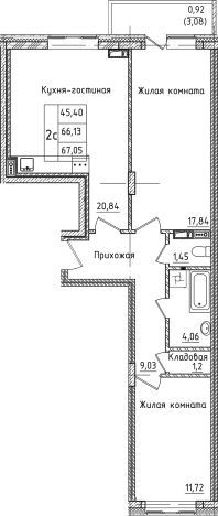 Купить трехкомнатную квартиру на улице 40 лет Октября в Лобне. Вариант № 128680, 0, площадь -  квм, цена 9013621 рублей